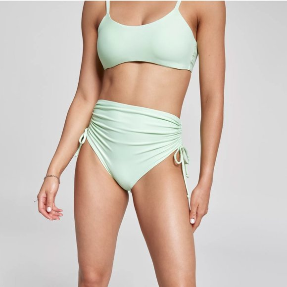 CALIA by Carrie Underwood Other - 🌸 CALIA Bikini Tie Back Top XL - Ruched Side Tie High Rise Bottom XXL Pistachio